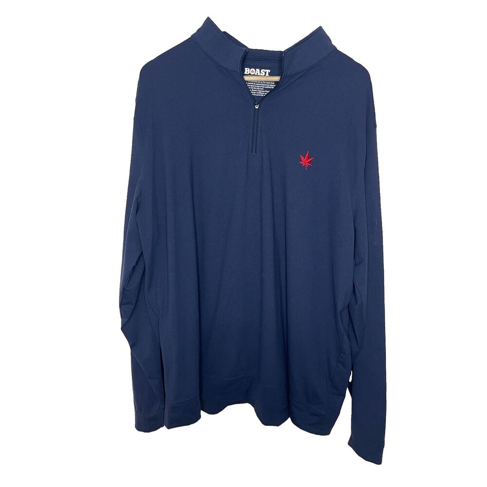 Boast Men's XXL Navy Blue Long Sleeve 1/4 Zip Shirt